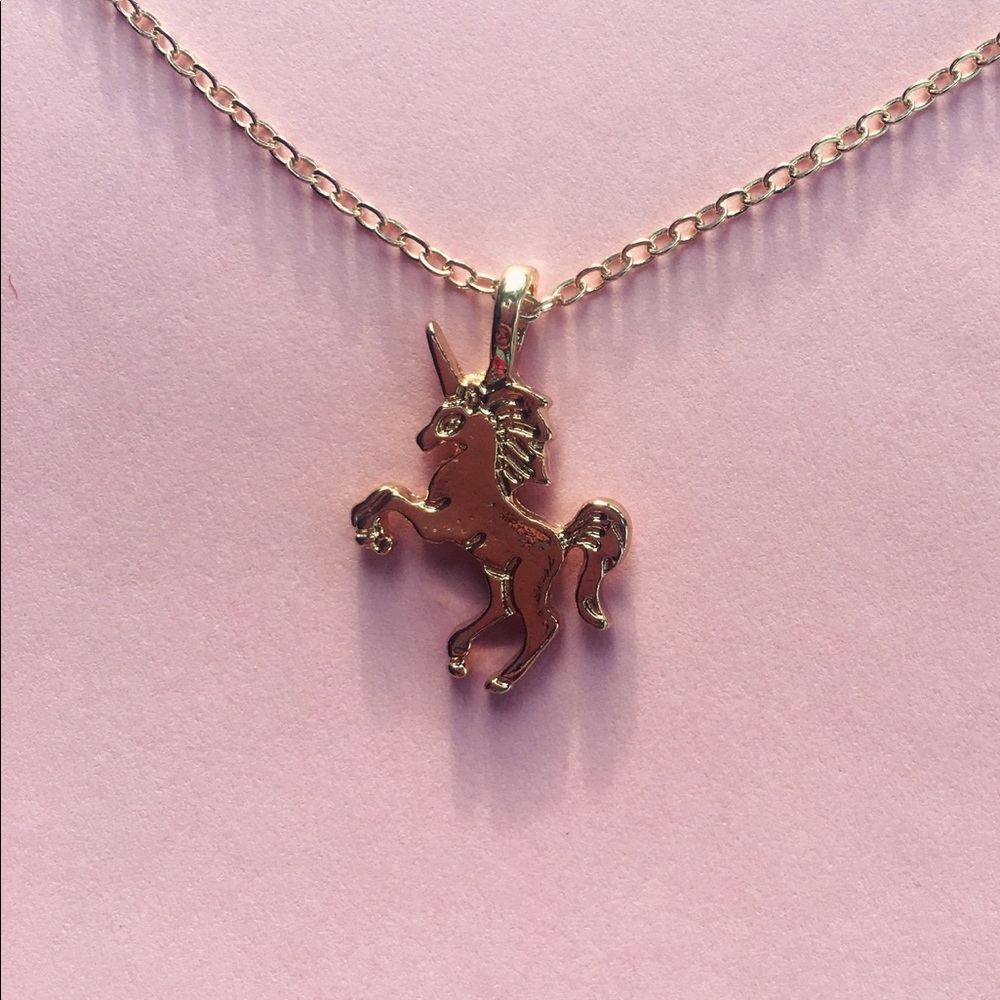 NEW • gold unicorn necklace